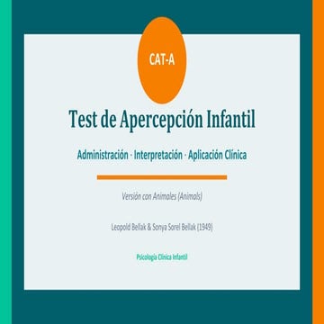 Comprehensive Guide to the CAT-A: Child Apperception Test with Animals ...