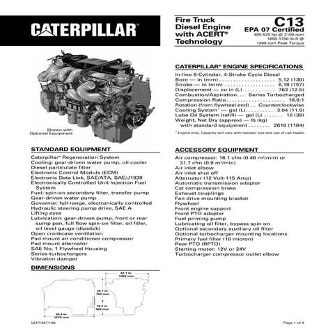 Cat Diesel Engine C 13 | PDF