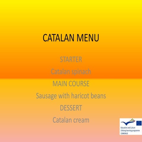 Catalan menu
