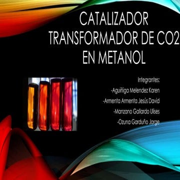 Catalizador transformador de co2 en metanol