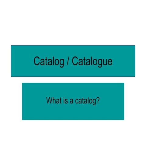 Catalog
