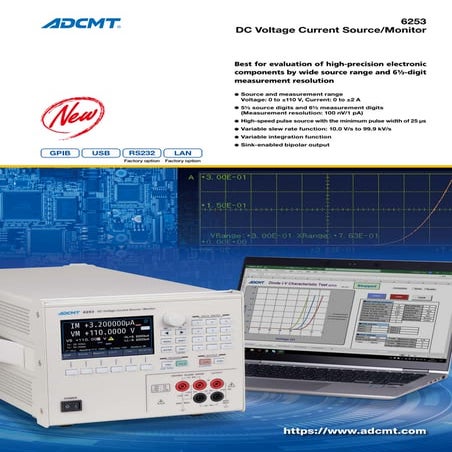 ADCMT DC Voltage Current Source/Monitor  Catalog 6253  DENKEI