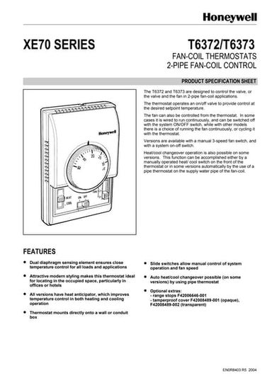 Catalog Thermostat Honeywell T6373