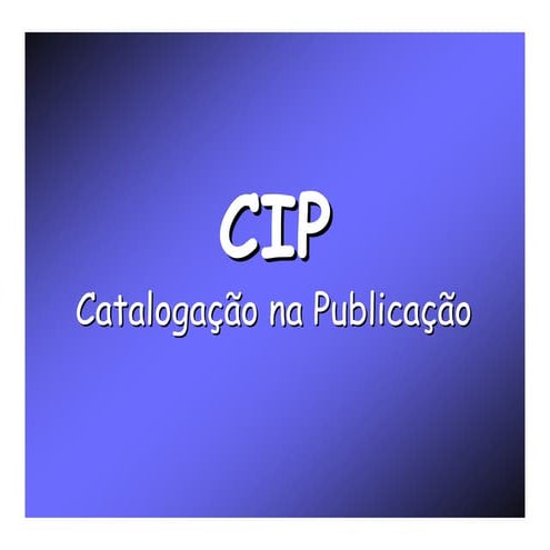Catalogação da Publicação