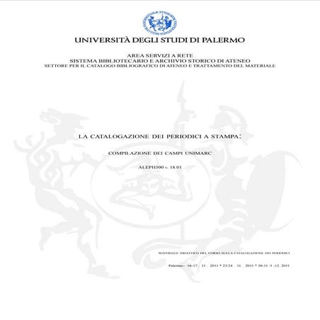 Catalogazione dei periodici - Gui