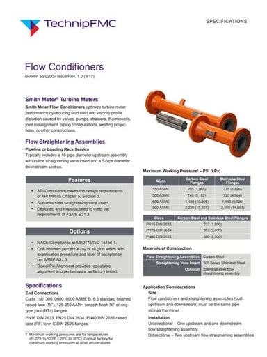 Catalog flow straighner