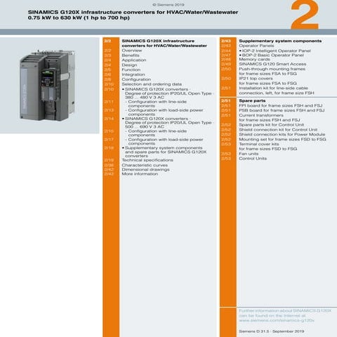 Tải Catalog biến tần Siemens Sinamic G120X