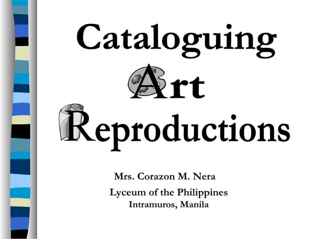 Cataloging art reproductions