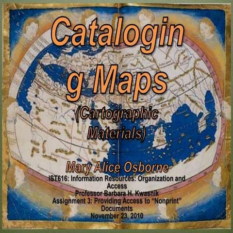 Cataloging maps