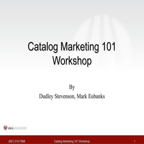 Catalog Marketing 101 (3 of 8)