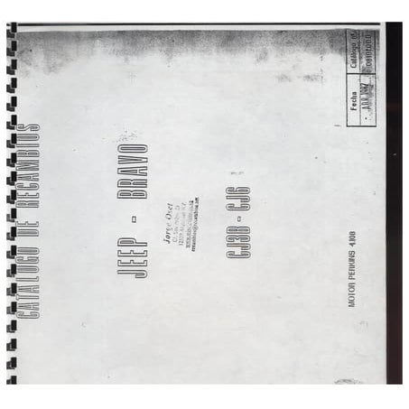 CJ3B / CJ6. Catálogo de Recambios 08191.00.0.