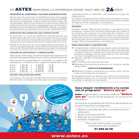 Catálogo Adultos 2012. ASTEX