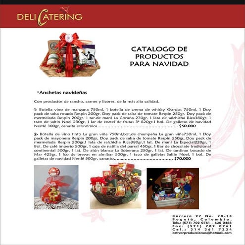 Catalogo anchetas para navidad
