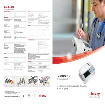 EBSO: CATALOGO ELECTROCARDIOGRAFO 3 CANALES BENEHEART R3 - MINDRAY (CHINA)