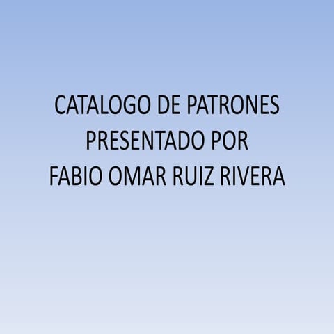 Catalogo de patrones 0