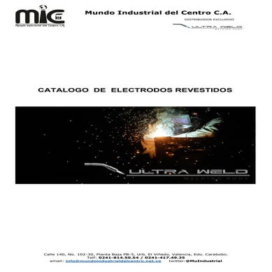 Catalogo español electrodos revestidos ultra weld