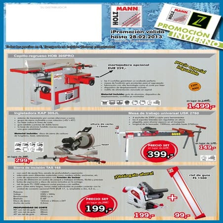 Catalogo ofertas invierno europea de maquinaria