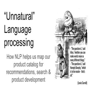 Un-natural language processing: Catalog NLP