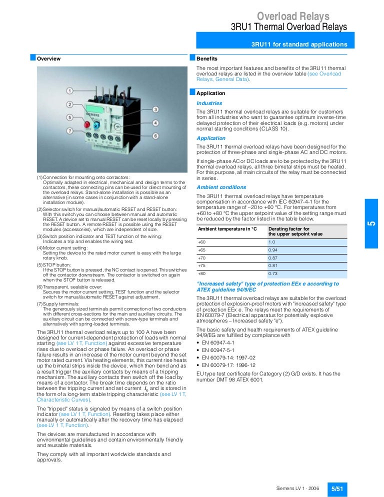 Catalogue Siemens Contactor 3 Ru