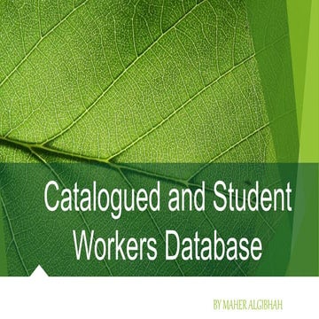 Catalogued and student workers database(use cases diagram)