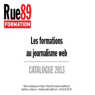 Catalogue formations Rue89