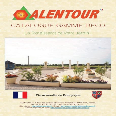 Catalogue gamme decoration et amenagement jardin pierre reconstituee ...