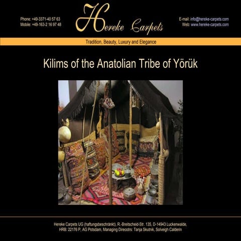 Catalogue Hereke Carpets - Kilims of the Turkish Yörük Tribe