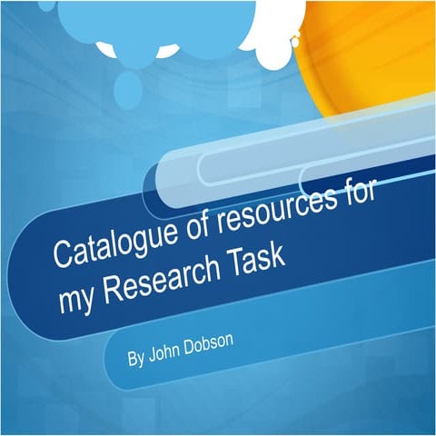 Catalogue of resoureces
