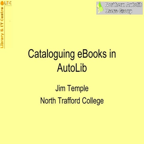 Cataloguing eBooks in Autolib