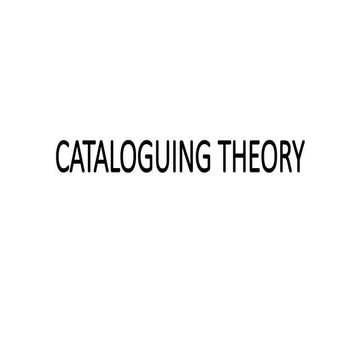 CATALOGUING  THEORY in library catalogue.pptx