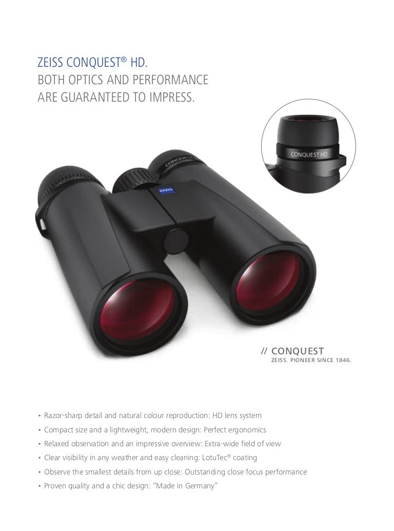 Catalog ZEISS Conquest HD Binoculars Optics Trade 2014