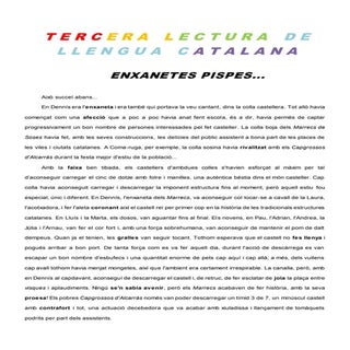 Català, tercera lectura