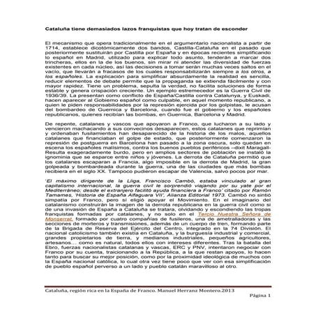 Cataluña. Una region rica se construye en la españa de franco