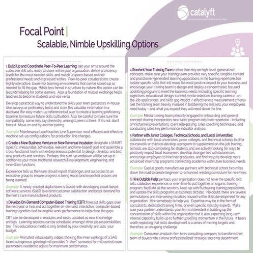 Focal Point | Upskilling Options