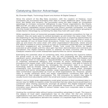 Catalysing Sector Advantage