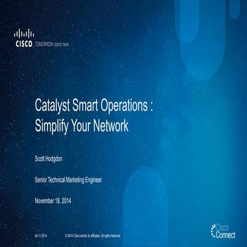 Catalyst Smart Operations : Simplify Your Network