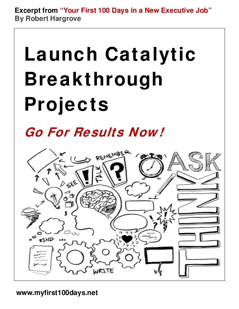 Launching Catalytic Breakthrough Projects