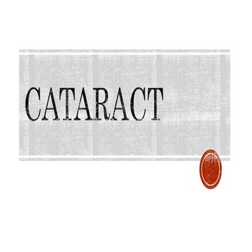 Cataract revisionnotes ophthalmology  