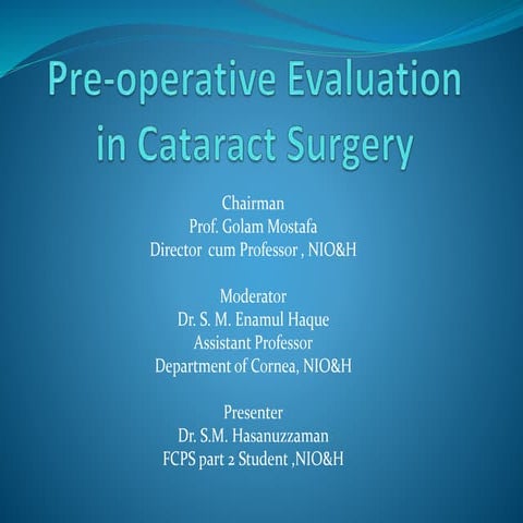 Cataract evaluation ppt