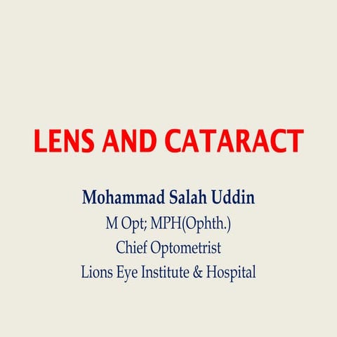 Cataract Lec.ppt.pdf, define, objective refraction, subjective refraction