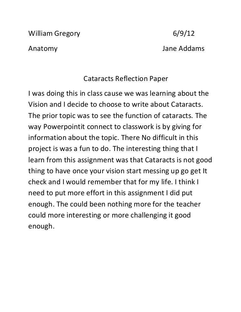 Cataract essay image