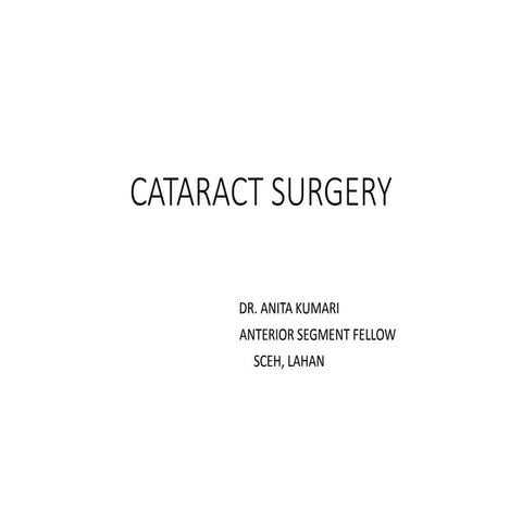 Cataract surgery