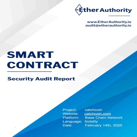CatchCoin (CATCH) – Smart Contract Security Audit Report by ...