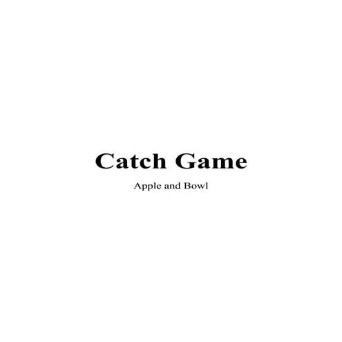 Catch game (apple and bowl)(2)