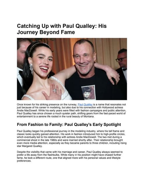The Untold Story of Michelle Larrett and Lewis Collins' Family Life | DOCX