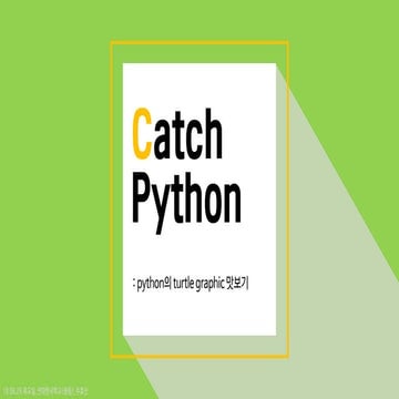 [2018] Catch-Python: (1) 파이썬 터틀 그래픽 맛보기 | PDF