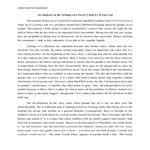 Catch Us If You Can - Analysis on Settings 