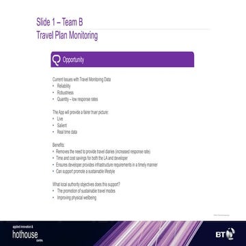 Catch! Workshop concept 2 - Improving travel plan monitoring with better, mor...