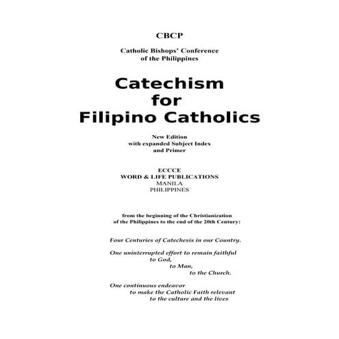 Catechism for fil. catholic
