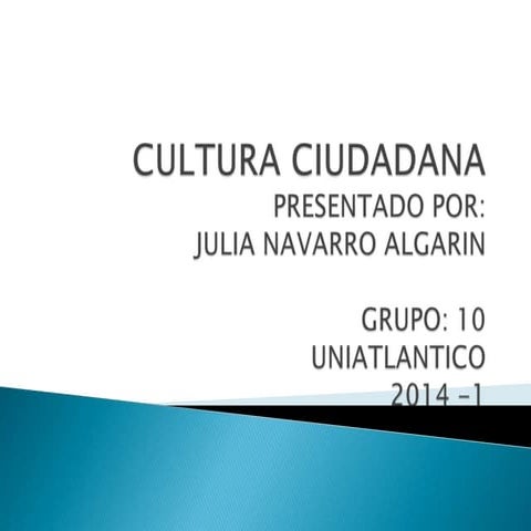 CULTURA CIUDADANA. GRUPO 10